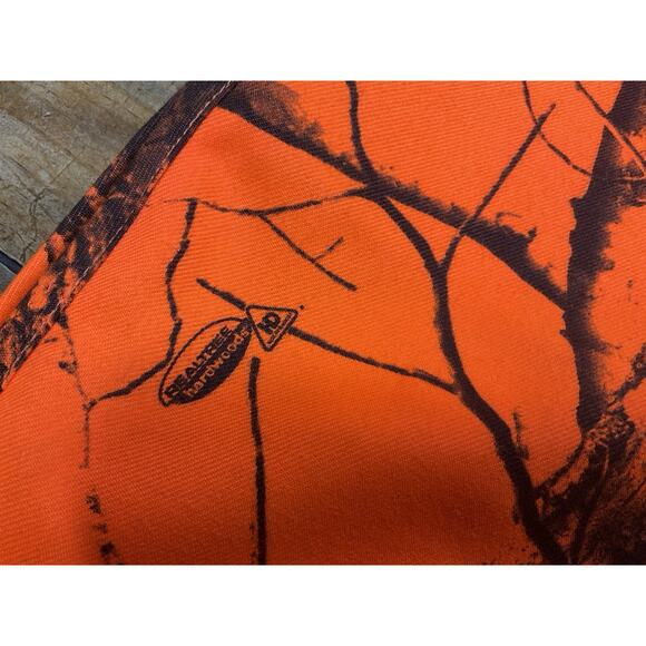 Vintage LL Bean Real Tree Men Vest Large R Orange Camo Hunt Pockets - Picture 13 of 13